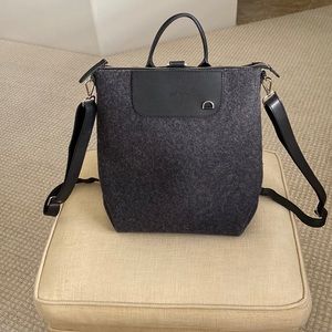 Graf Lanz charcoal felt backpack